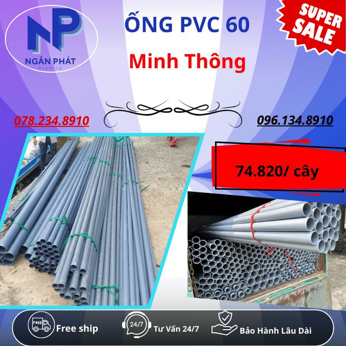 Ống PVC D60 Minh Thông Ống PVC D60 Minh Thông