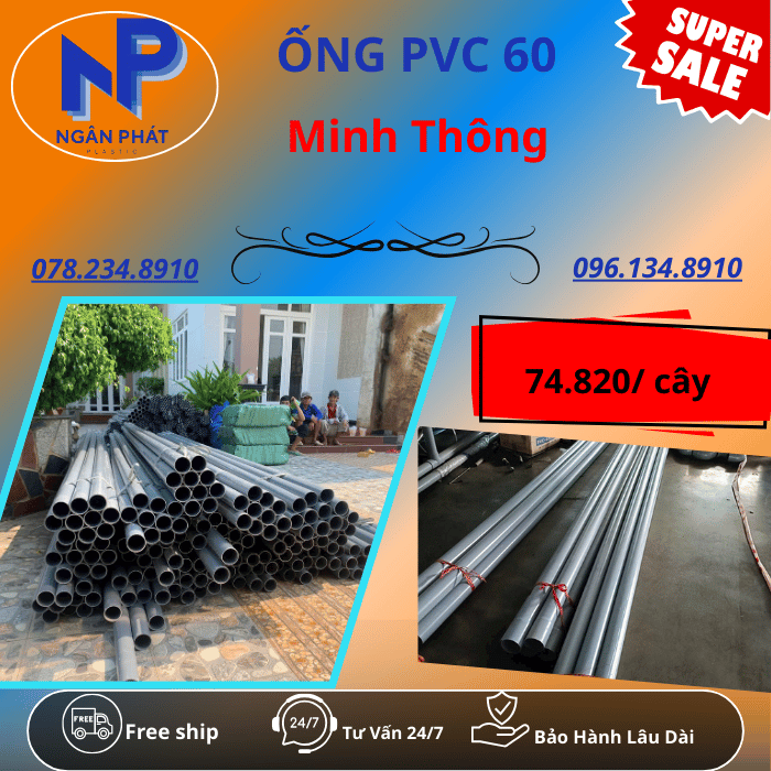 Ống PVC D60 Minh Thông Ống PVC D60 Minh Thông