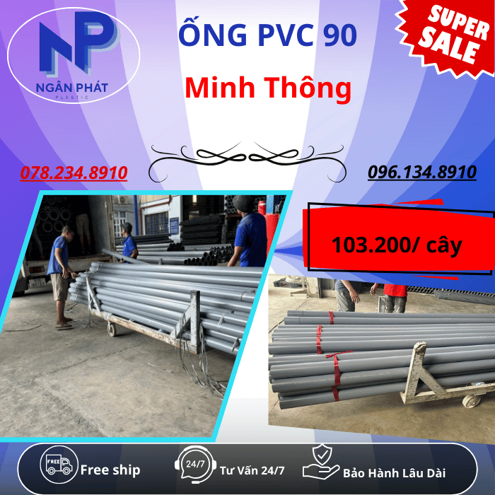 Ống PVC D90 Minh Thông Ống PVC D90 Minh Thông