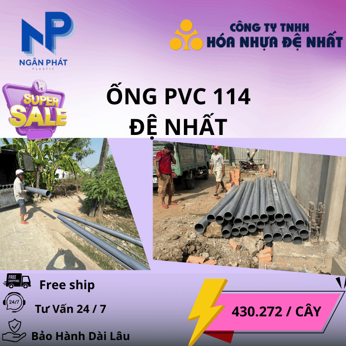 Ống Nhựa D114 Đệ Nhất Ống Nhựa D114 Đệ Nhất