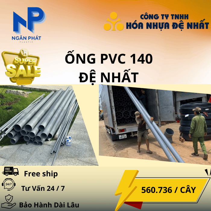 Ống Nhựa D140 Đệ Nhất Ống Nhựa D140 Đệ Nhất