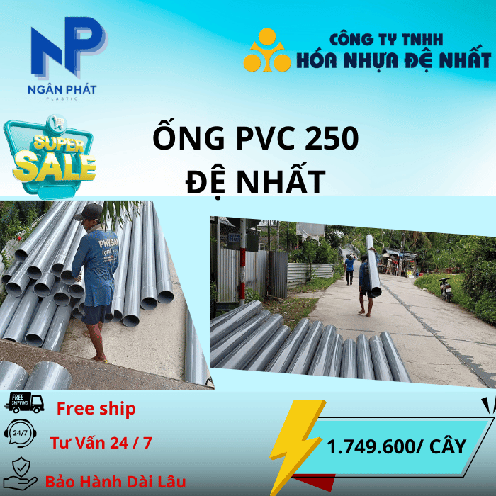 Ống Nhựa D250 Đệ Nhất Ống Nhựa D250 Đệ Nhất