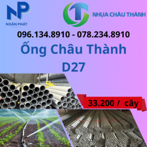Ống Nhựa D27 Châu Thành Giá Rẻ