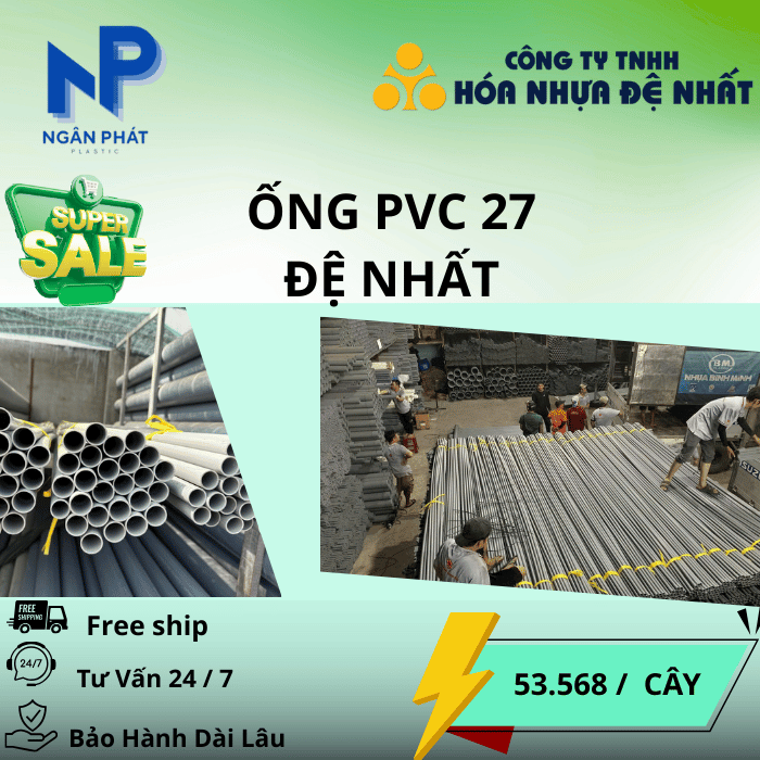 Ống Nhựa D27 Đệ Nhất Ống Nhựa D27 Đệ Nhất