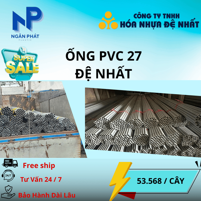 Ống Nhựa D27 Đệ Nhất Ống Nhựa D27 Đệ Nhất