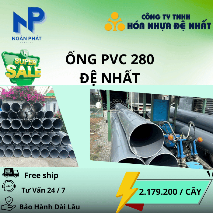 Ống Nhựa D280 Đệ Nhất Ống Nhựa D280 Đệ Nhất