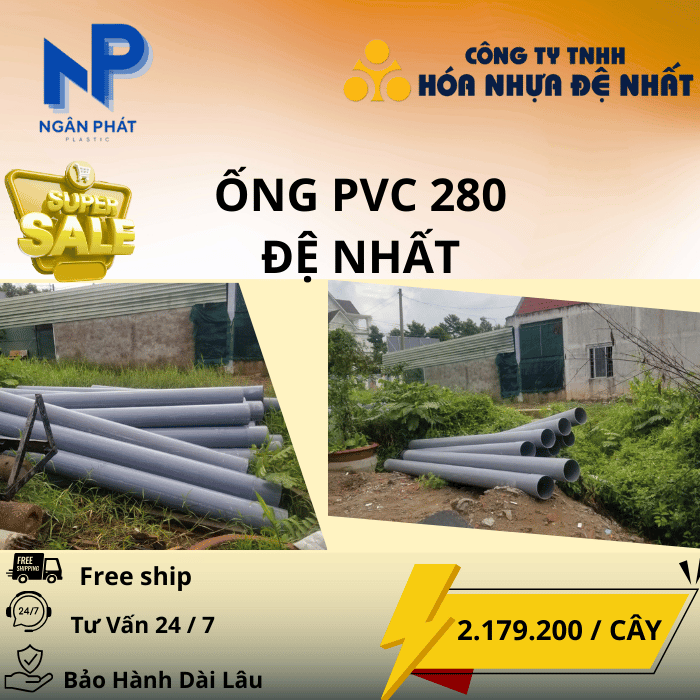 Ống Nhựa D280 Đệ Nhất Ống Nhựa D280 Đệ Nhất