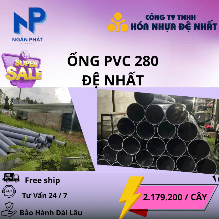 Ống Nhựa D280 Đệ Nhất Ống Nhựa D280 Đệ Nhất