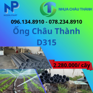 Ống Nhựa D315 Châu Thành Giá Rẻ