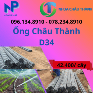 Ống Nhựa D34 Châu Thành Giá Rẻ