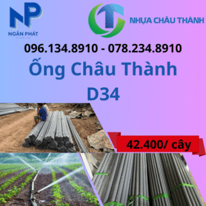 Ống Nhựa D34 Châu Thành Giá Rẻ