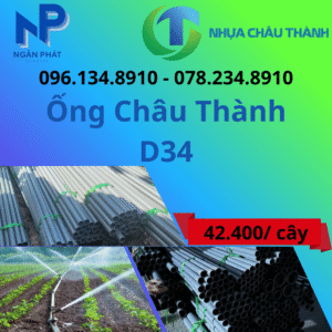 Ống Nhựa D34 Châu Thành Giá Rẻ