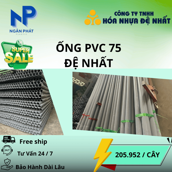 Ống Nhựa D75 Đệ Nhất Ống Nhựa D75 Đệ Nhất