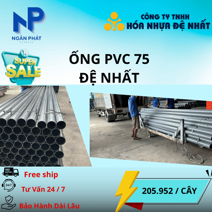 Ống Nhựa D75 Đệ Nhất Ống Nhựa D75 Đệ Nhất