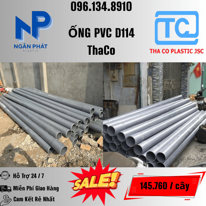 Giá Ống Nhựa 114 ThaCo Mới Nhất