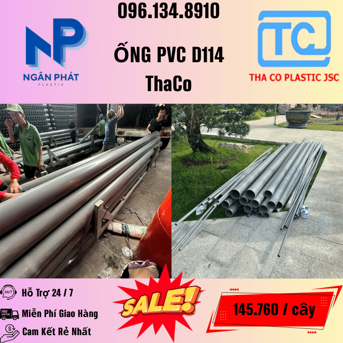 Giá Ống Nhựa 114 ThaCo Mới Nhất