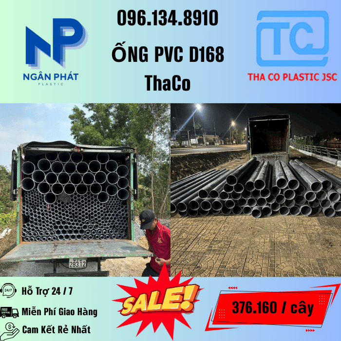 Giá Ống Nhựa 168 ThaCo Mới Nhất