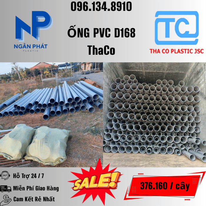 Giá Ống Nhựa 168 ThaCo Mới Nhất