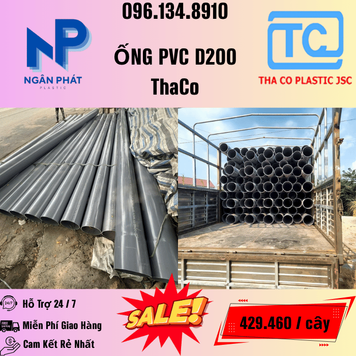 Giá Ống Nhựa 200 ThaCo Mới Nhất Giá Ống Nhựa 200 ThaCo Mới Nhất