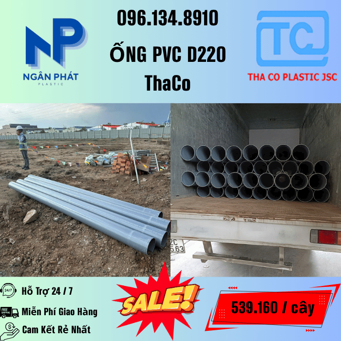 Giá Ống Nhựa 220 ThaCo Mới Nhất
