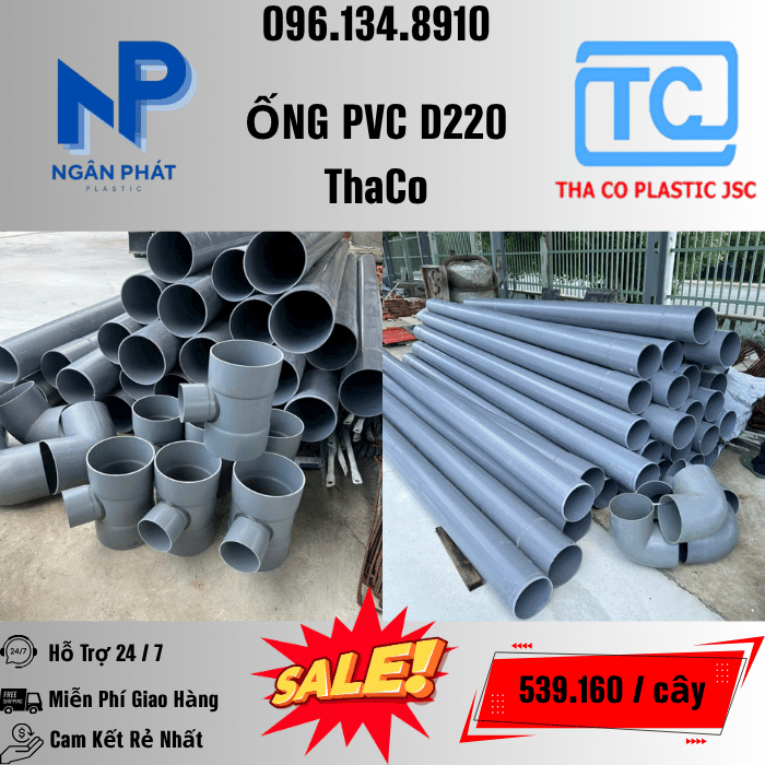 Giá Ống Nhựa 220 ThaCo Mới Nhất