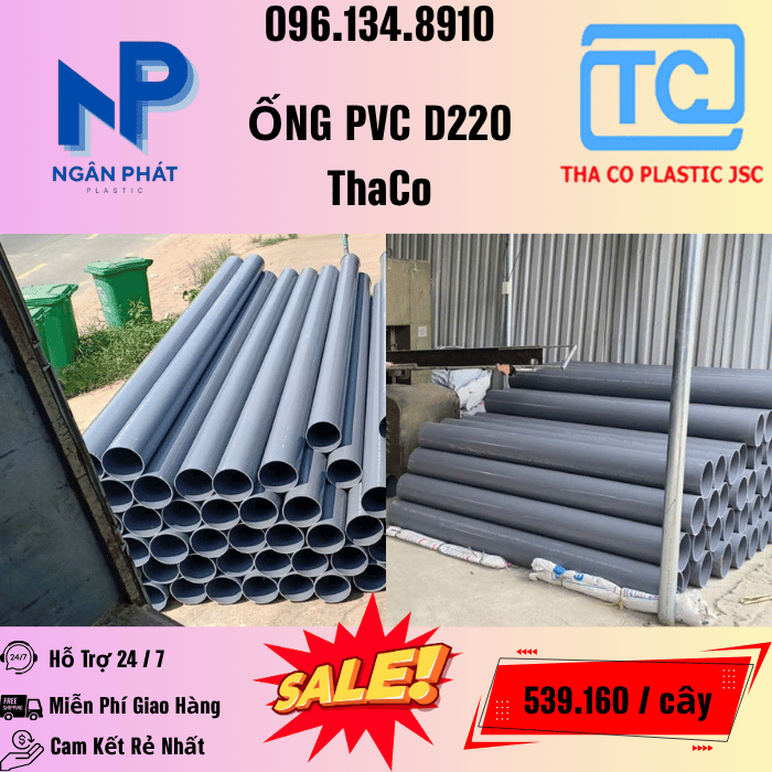 Giá Ống Nhựa 220 ThaCo Mới Nhất