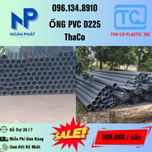 Giá Ống Nhựa 225 ThaCo Mới Nhất