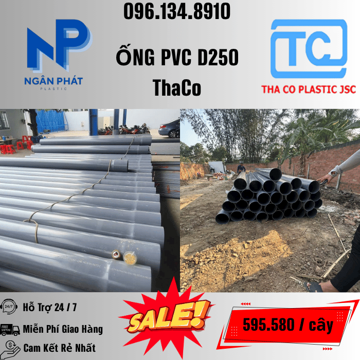 Giá Ống Nhựa 250 ThaCo Mới Nhất