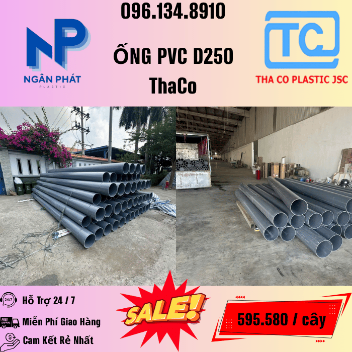 Giá Ống Nhựa 250 ThaCo Mới Nhất