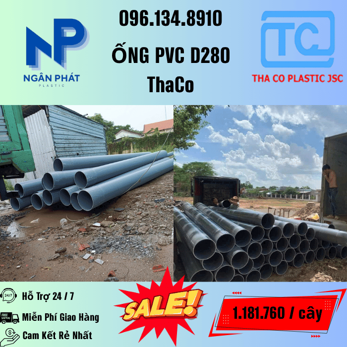 Giá Ống Nhựa 280 ThaCo Mới Nhất