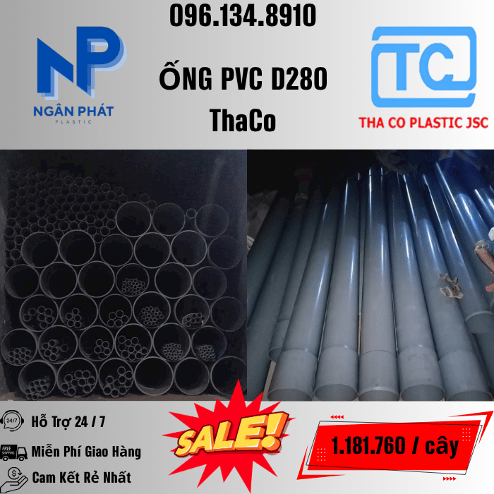 Giá Ống Nhựa 280 ThaCo Mới Nhất