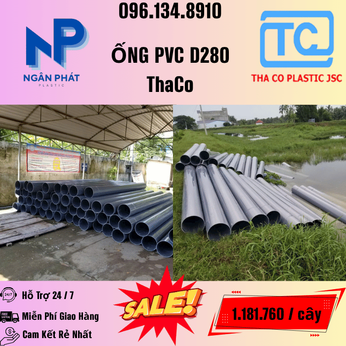 Giá Ống Nhựa 280 ThaCo Mới Nhất