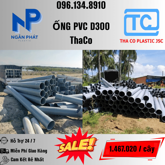 Giá Ống Nhựa 300 ThaCo Mới Nhất