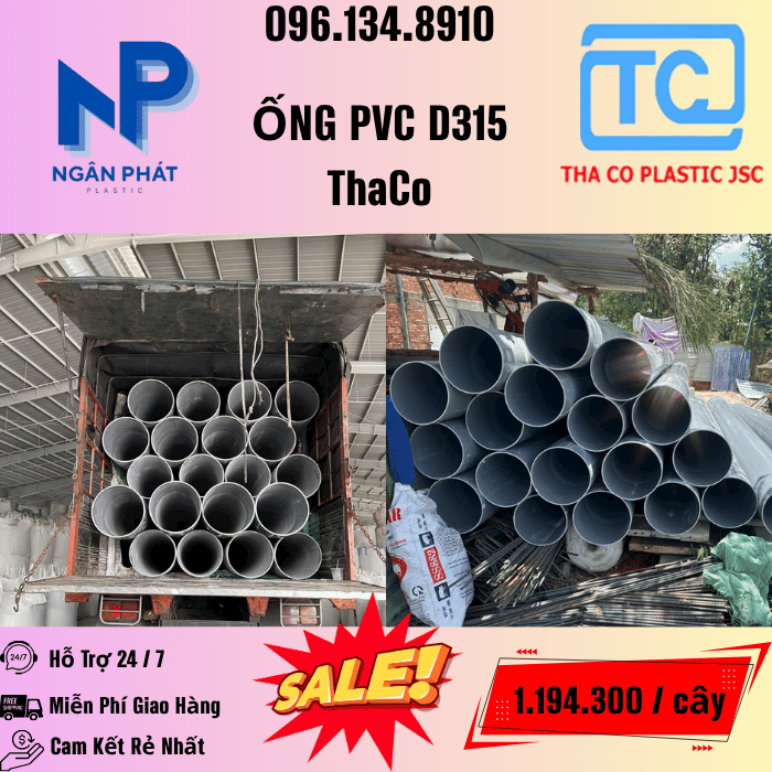 Giá Ống Nhựa 315 ThaCo Mới Nhất