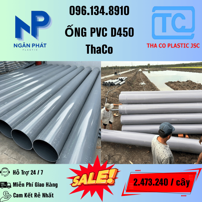 Giá Ống Nhựa 450 ThaCo Mới Nhất