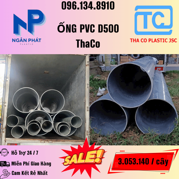 Giá Ống Nhựa 500 ThaCo Mới Nhất