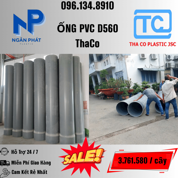 Giá Ống Nhựa 560 ThaCo Mới Nhất