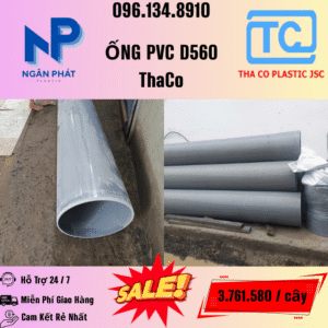 Giá Ống Nhựa 560 ThaCo Mới Nhất