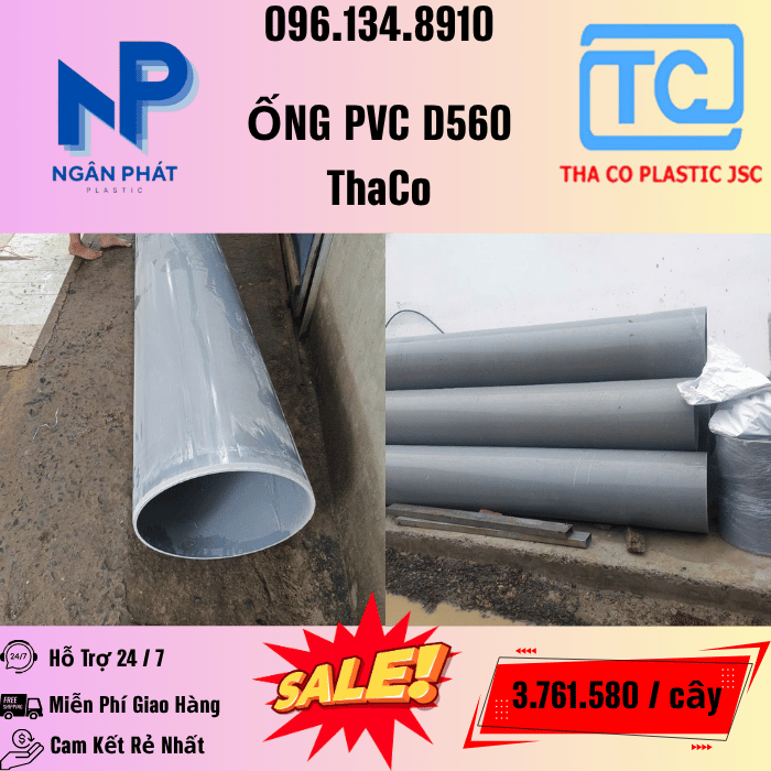 Giá Ống Nhựa 560 ThaCo Mới Nhất