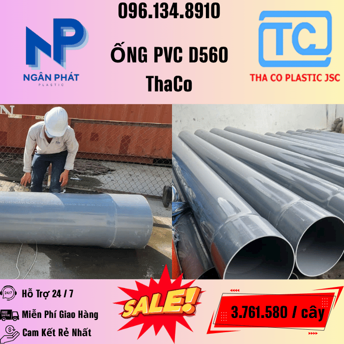Giá Ống Nhựa 560 ThaCo Mới Nhất