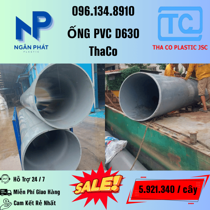 Giá Ống Nhựa 630 ThaCo Mới Nhất