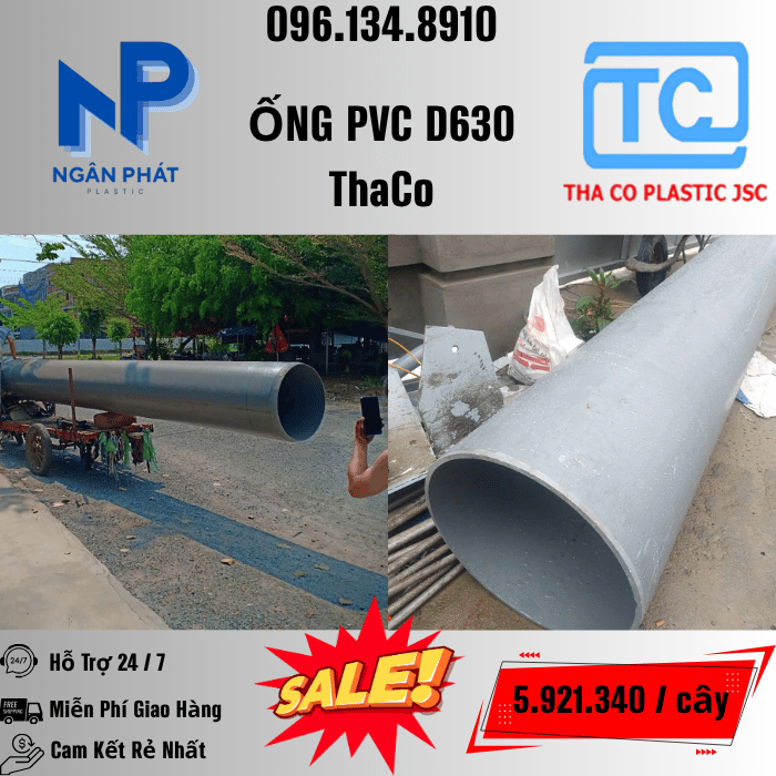Giá Ống Nhựa 630 ThaCo Mới Nhất