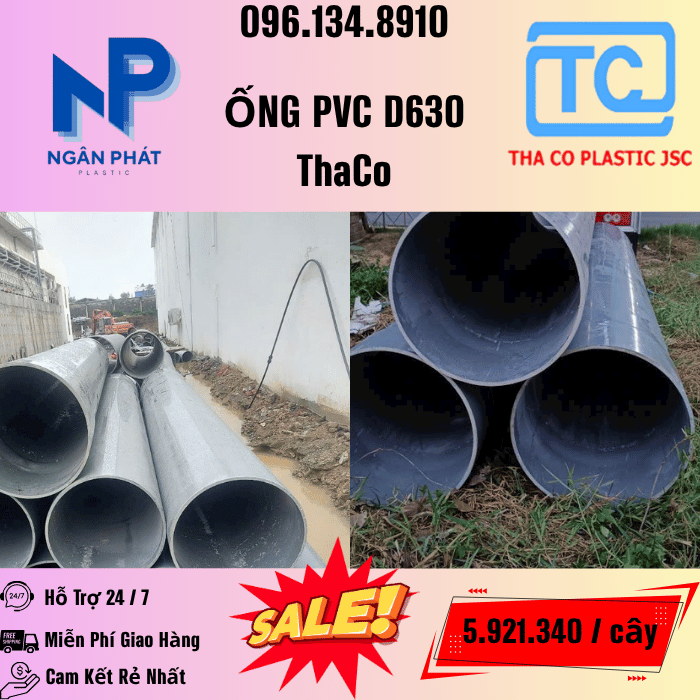 Giá Ống Nhựa 630 ThaCo Mới Nhất