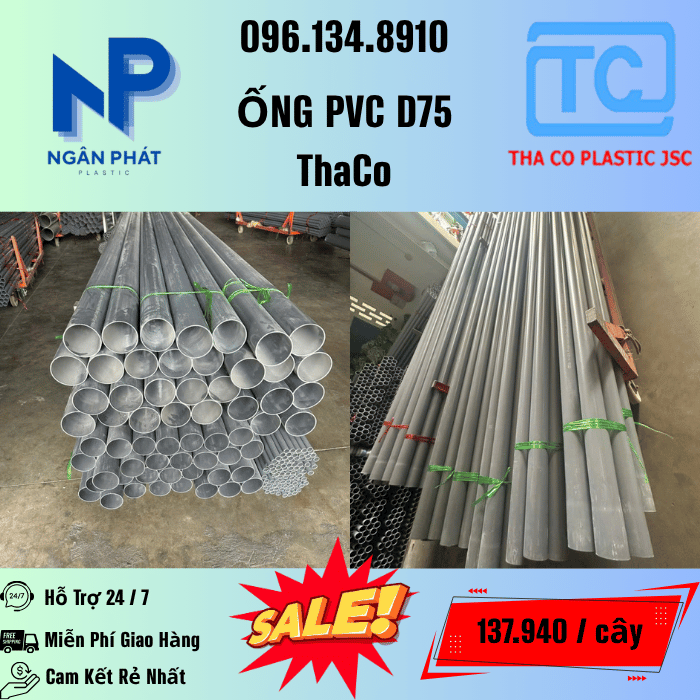 Giá Ống Nhựa 75 ThaCo Mới Nhất