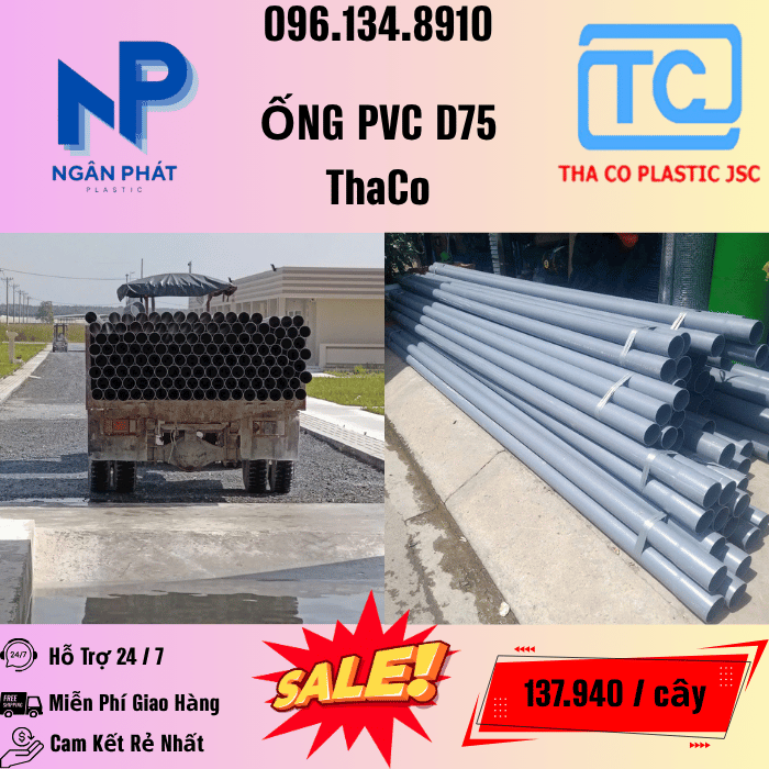 Giá Ống Nhựa 75 ThaCo Mới Nhất