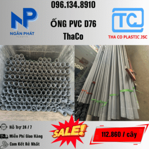 Giá Ống Nhựa 76 ThaCo Mới Nhất