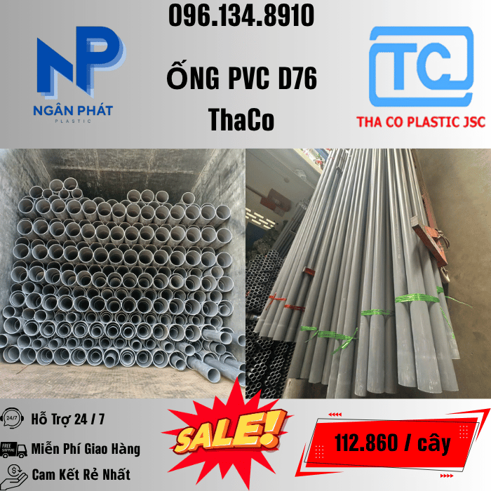 Giá Ống Nhựa 76 ThaCo Mới Nhất
