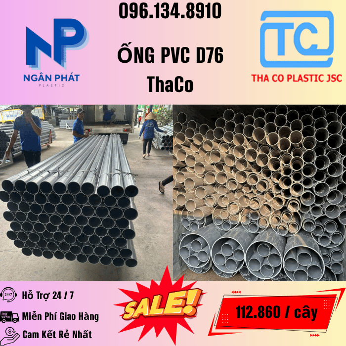 Giá Ống Nhựa 76 ThaCo Mới Nhất