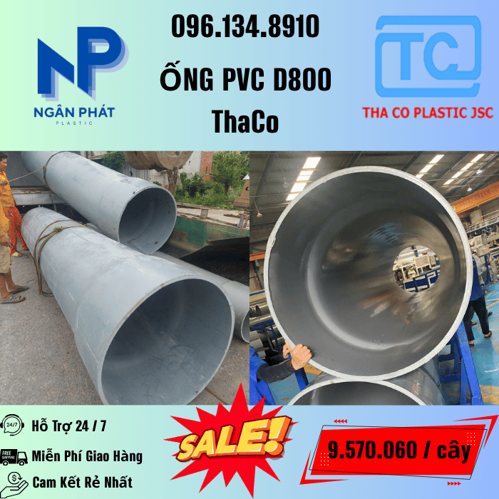 Giá Ống Nhựa 800 ThaCo Mới Nhất