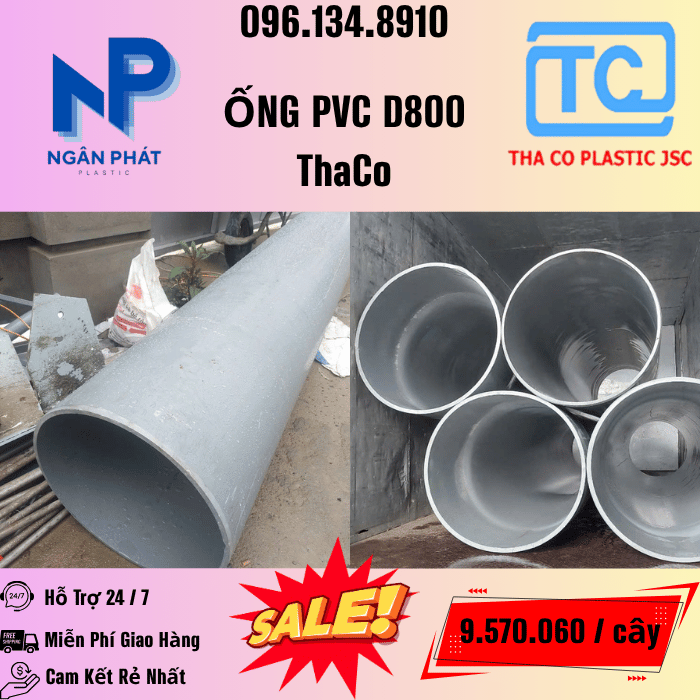 Giá Ống Nhựa 800 ThaCo Mới Nhất